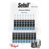 17 Adet Selsil Akvaryum Silikon Şeffaf ve Rosıe - Beyaz - yok