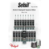 17 Adet Selsil Beyaz Renk Strafor & Süpürgelik Silikon 300 ml ve Rosıe - yok