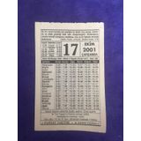 17 Ekim 2001 Takvim Yapragi - Nostalji Koleksiyonluk Takvim Yapragi