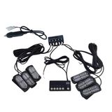 17 Fonksiyonlu Cakar Lamba 12-30V 24 Led 6 Adet Kirmizi*Mavi Set / Lapa549