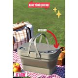 17 Litre Gri Katlanır Piknik Kamp Çantası