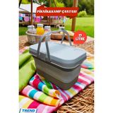 17 Litre Krem Piknik Çantası - Piknik Sepeti - Kamp Sepeti