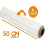 17 Micron Palet Streci El Tipi Streç Eşya Sarma Paketleme - Şeffaf