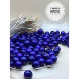 17 mm Ahşap Boncuk (50 gr 32 Adet)Geniş Delik Çapı 6 mm Makrome Çanta Bileklik Takı Renkli - Mor