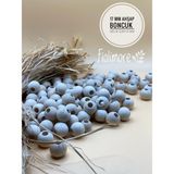 17 mm Ahşap Boncuk (50 gr 32 Adet)Geniş Delik Çapı 6 mm Makrome Çanta Bileklik Takı Renkli