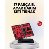 17 Parçalık Deri Kaplamalı Manikür Seti Mir51627386
