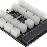 17 Port Anakart Güç Çoklayıcı LED Ekran Voltmetre Göstergeli Güç Modülü Sunucu Kartı Breakout Port