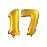 17 Yaş Sayı Folyo Balon Gold 40 İnç 100 cm