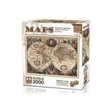 17. Yüzyıl Dünya Haritaları Puzzle, 2000 Parça, Eğlenceli ve Eğitici Oyun