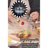 1700CC Ayıcık Figürlü Isıya Dayanıklı Cam Tencere Beyaz - 1BW-Beyaz - Seçenek 1