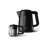 1700W, 1900ML, Cam Demlik, Siyah Çay Makinesi
