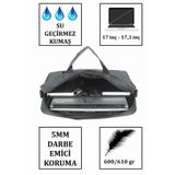 17,3 Inç Laptop-Notebook El Çantası 5mm Darbe Önleyici Koruma Suya Dayanıklı Yüzey antrasit