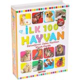1741 Flash Card Ilk 100 Hayvanlar Eğitici Kartlar - 1BW-Beyaz