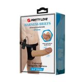 17,5 cm Titreşimli Belden Bağlamalı İçi Boş 7 cm Dolgulu Strapon Penis - Draven - BDM1344
