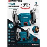 175MM Tezgah Taşlama Motoru 550W Çift Taşlı Bileme Makinesi Şeffaf Siperlikli Profesyonel Seri