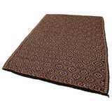 175x266 cm Geometrik Kilim Beyaz Geometrik Yün El Dokuma Modern Geometrik Etnik Eskitme Desenli Boho Oturma Odası Salon Yolluk Koridor Mutfak Halısı