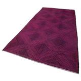 175x355 cm Geometrik Kilim Pembe Geometrik Yün El Dokuma Modern Geometrik Etnik Eskitme Desenli Boho Oturma Odası Salon Yolluk Koridor Mutfak Halısı