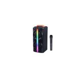 1790 Kablosuz Mikrofonlu RGB Ledli Taşınabilir Bluetooth Hoparlör Parti Speaker 1790-06