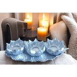 (17cm -36cm tabak ebatı)-(mumluk ebat 10cm-15 cm)- kırılmaz polyester,3 lü mumluk biblo A-1033