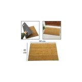 17MM Kalınlıkta Pvc Tabanlı Sık Dokunmuş Koko Kıl Paspası 40X60CM Kapı Önü Paspası - Abanoz