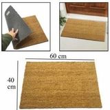 17mm Kalınlıkta PVC Tabanlı Sık Dokunmuş Koko Kıl Paspası 40x60cm Kapı Önü Paspası