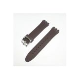 17Mm Swatch Uyumlu Chrono Model Slikon Saat Kordonu - Kahve