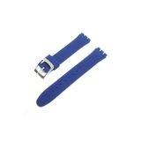 17Mm Swatch Uyumlu Chrono Model Slikon Saat Kordonu - Lacivert