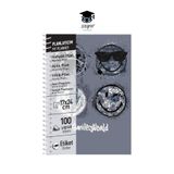 17x24 CM 100 YAPRAK PLANLAYICI DEFTER STİCKER AYLIK HAFTALIK YILLIK YEMEK PLANNER SERT KAPAK TELLİ 123