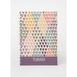 17X24 cm Stickerlı Süresiz Planlama Defteri – Sert Kapaklı Haftalık Günlük Ajanda, Organizer - Mor