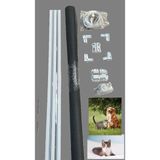17X25KEDİ Teli Kapı Sinekliği Söktak Demonte Beyaz - 60X198