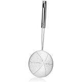 18-16 Cm Paslanmaz Çelik Süzgeç Kepçe – Dayanıklı Kızartma Haşlama Kevgir Kaşık, Uzun Saplı Mutfak Süzgeci (16Cm)