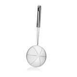18-16 CM Paslanmaz Çelik Süzgeç Kepçe – Dayanıklı Kızartma ve Haşlama Kevgir Kaşık, Uzun Saplı Mutfak Süzgeci (16cm)