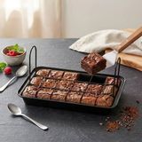 18 Bölmeli Kare Kesim Brownie Ve Kek Kalıbı - Yanmaz, Yapışmaz Ve Çizilmez Karbon Çelik Fırın Tepsisi