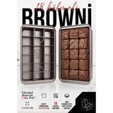 18 Bölmeli Yapışmaz Brownie Kek Kalıbı Çıkarılabilir Izgaralı Karbon Çelik Teflon Bölmeli Fırın Tepsisi Porsiyonluk Mini Kek Bar Kurabiye Hamur Işleri Kalıbı 723425 - 0,60 x 19 x 29 cm