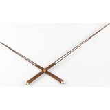 18 cm Ceviz Akrep Yelkovan , Gold Detaylı Duvar Saati Akrep Yelkovanı - 18 cm