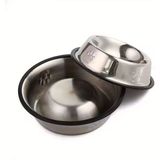 18 cm Kaymaz Tabanlı Kedi Köpek Mama ve Su Kabı – Dayanıklı Hijyenik Metal Mama Kabı