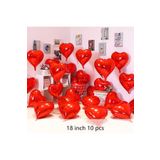 18 Inç Kırmızı Kalp Balon Aşk Kırmızı Kalp Şeklinde Balon Düğün Nişan Sevgililer Günü Için 10lu