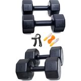 18 Kg Dambıl Set 6Kg X2 3Kg X2 SAYAÇLI AYARLANABİLİR EL YAYI + SAYAÇLI ATLAMA İPİ
