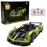 1:8 Pagani Huayra BC Yeşil USB Şarjlı Uzaktan Kumandalı Model Araba Yapım Seti 2902 Parça