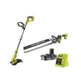 18 V One+ Akülü Motorlu Tırpan Ve Akülü Çalı Budama Makası Kombo Kit Ry18lt18hta-120 (Ayarlanabilir Kesim Genişliği 25 – 30 Cm, 55 Cm Bı�