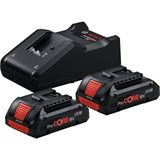18 Volt Akü Şarj Cihazı Seti (2 x Procore 4,0 Ah - Akü + Gal 18V-40 Şarj Cihazı, Modül, Karton Kutud - Standart