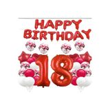 18 Yaş Parti Balon Set Konsepti, KIRMIZI