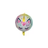 18'' Yuvarlak Tek Boynuzlu Unicorn Folyo Balon