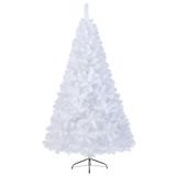 180 cm Beyaz Yılbaşı Çam Ağacı, 600 Adet Ekstra Yoğun Dallı, Yüksek Kaliteli PVC Malzeme, Sallanmaz Metal Ayaklı ve Gövdeli, Kolay Kurulumlu, Ev Ofis Parti Noel İçin 180 cm Beyaz Yılbaşı Çam Ağacı
