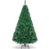180 cm Yılbaşı Çam Ağacı, 520 Adet Ekstra Yoğun Dallı, Yüksek Kaliteli PVC Malzeme, Sallanmaz Metal Ayaklı ve Gövdeli, Kolay Kurulumlu, Ev Ofis Parti Noel Dekorasyonu İçin 180 cm Yılbaşı Çam Ağacı