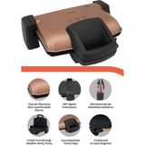 1800W Çıkarılabilir Plakalı Isı Ayarlı Tost ve Izgara Makinesi Beyaz - Ahşap - Beyaz
