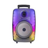 1802 Kablolu Mikrofonlu Rgb Ledli Taşınabilir Bluetooth Hoparlör Parti Speaker
