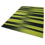 180x264 cm Degrade Kilim Yeşil Çizgili Yün El Dokuma Modern Geometrik Etnik Eskitme Desenli Boho Oturma Odası Salon Yolluk Koridor Mutfak Halısı