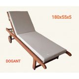 180X55x5 Cm Ahsap Sezlong Minderi 2 Adet Leke Tutmaz Sivi Gecirmez