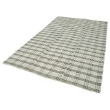 182x305 cm Çizgili Kilim Bej Çizgili Yün El Dokuma Modern Geometrik Etnik Eskitme Desenli Boho Oturma Odası Salon Yolluk Koridor Mutfak Halısı